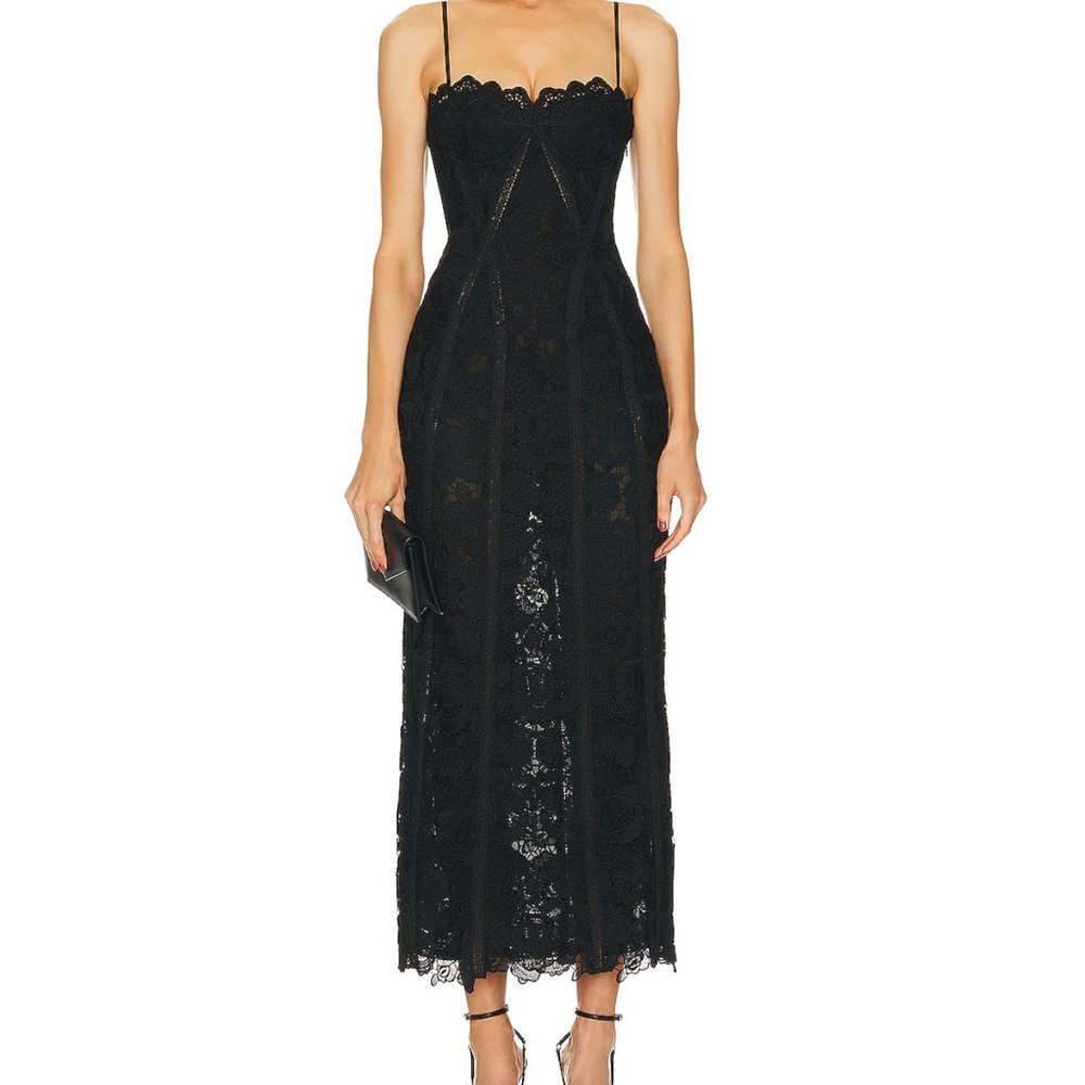ROCOCO SAND PARIS LONG DRESS BLACK MEDIUM PRISTINE CONDITION FROM FWRD